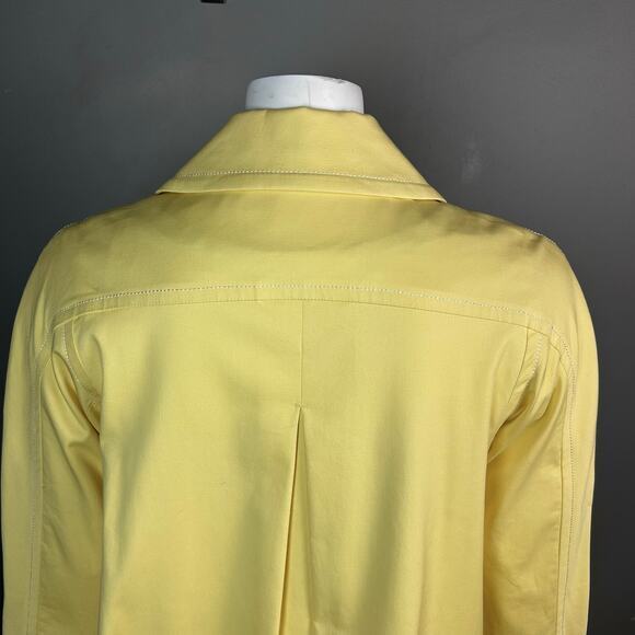 Cynthia Cynthia Steffe trench Jacket Medium Yellow 50s fisherman pastel pea coat - Picture 7 of 13